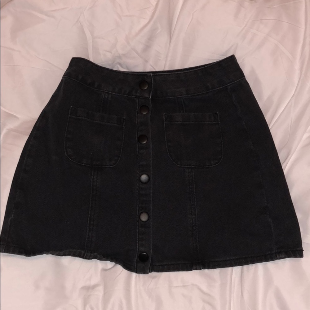 Black Denim Brandy Melville Skirt